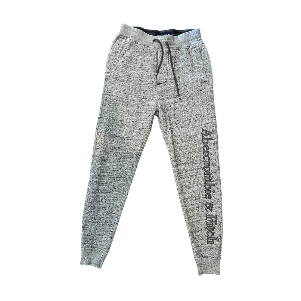 Abercrombie Fitch Sweatpants XS Joggers Gray Soft AF Fleece Drawstring Pockets